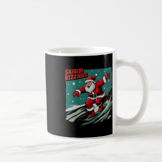 Retro Skibidi Rizzmas Funny Santa Clause Skaten B Kaffeetasse