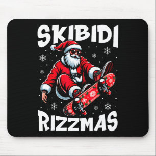 Retro Skibidi Rizzmas Lustiger Weihnachtsmann Schl Mousepad