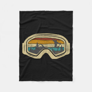 Retro-Skibrille Berg Schnee Winterurlaub Fleecedecke
