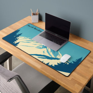 Retro Skiclub Vintage 70er Winter Schreibtischunterlage