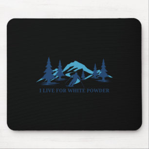 Retro-Skifahren Blaue Skiberge Bäume Resort Mousepad