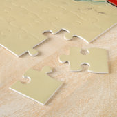 Retro Skifahren Glamour Vintag Winterabenteuer Puzzle (Seite)