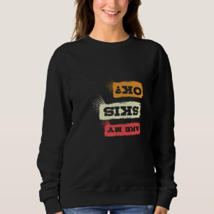 Retro Skifahren Rückland Skifahrer Telemark Norweg Sweatshirt
