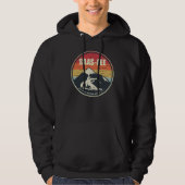 Retro Skifahren Saas-Fee Schweiz Ski Hoodie (Vorderseite)