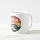 Retro Skifahren Saas-Fee Schweiz Ski Kaffeetasse (VorderseiteRechts)