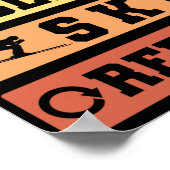 Retro Skifahren Sleep Ski Wiederholung Skifahrer W Poster (Ecke)