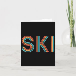 Retro Skifahren Vintage 80er 90er Snowboarden Skif Karte