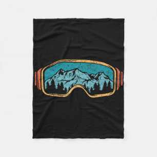 Retro Skifahren Wintersport Shirt für Damen Schnee Fleecedecke