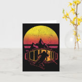 Retro Skifahrer Funny Ski Ski Ski Ski Ski Ski Karte (Gelbe Blume)