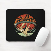 Retro Skifahrer Funny Ski Ski Ski Ski Ski Ski Mousepad (Mit Mouse)