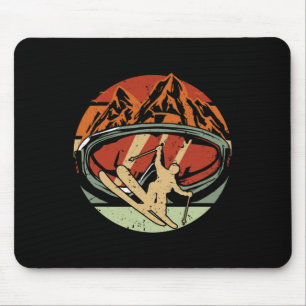 Retro Skifahrer Funny Ski Ski Ski Ski Ski Ski Mousepad
