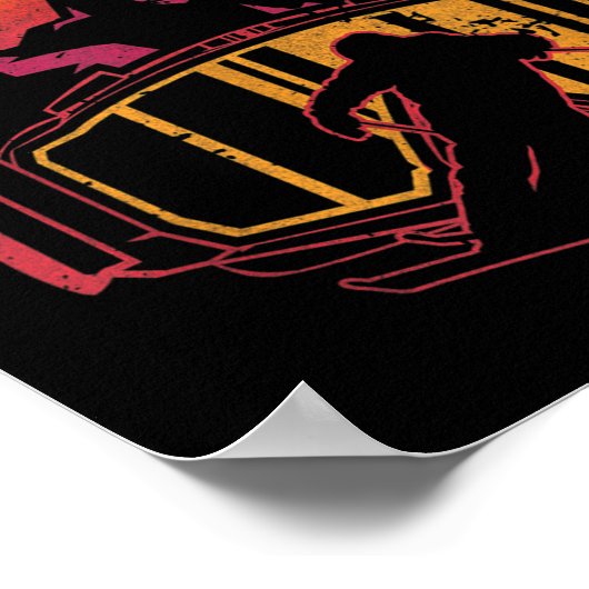 Retro Skifahrer Funny Ski Ski Ski Ski Ski Ski Poster (Ecke)