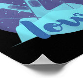 Retro-Skigrafik für Iowa Ski Resort Poster (Ecke)