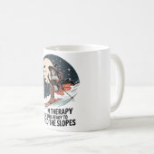 Retro-Skihexe Halloween-Kunst Kaffeetasse (VorderseiteRechts)