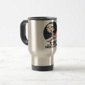 Retro-Skihexe Halloween-Kunst Reisebecher (Vorderseite Links)