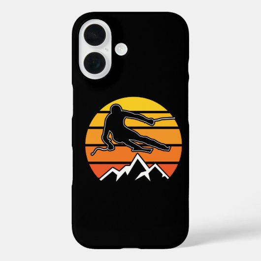 Retro Skiing Case-Mate iPhone Hülle (Rückseite)