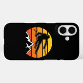 Retro Skiing Case-Mate iPhone Hülle (Rückseite (Horizontal))