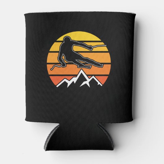 Retro Skiing Dosenkühler (Vorderseite)