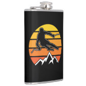 Retro Skiing Flachmann (Rechts)