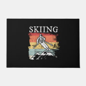 Retro Skiing Fußmatte (Vorderseite)