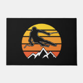 Retro Skiing Fußmatte (Vorderseite)