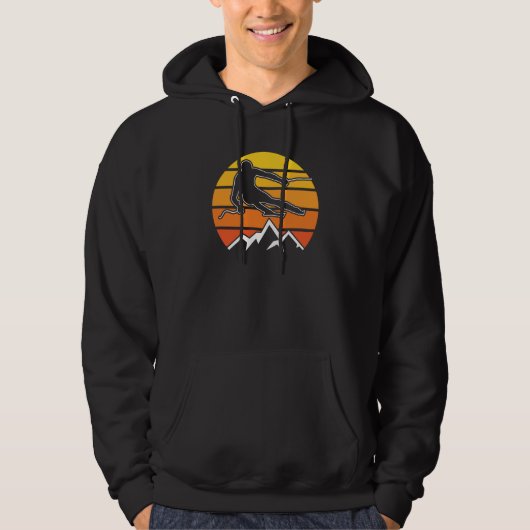 Retro Skiing Hoodie (Vorderseite)