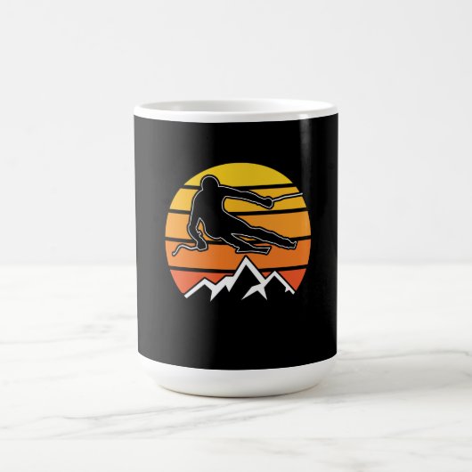 Retro Skiing Kaffeetasse (Mittel)
