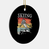 Retro Skiing Keramik Ornament (Rechts)