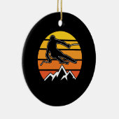 Retro Skiing Keramik Ornament (Rechts)