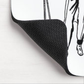 Retro Skiing Lady Mousepad (Ecke)