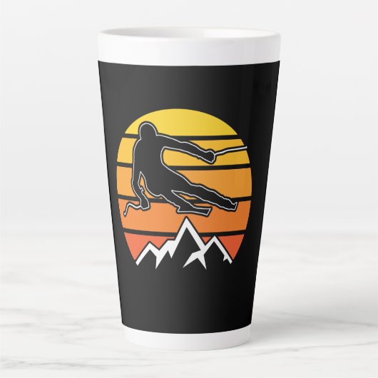 Retro Skiing Milchtasse (Vorderseite)