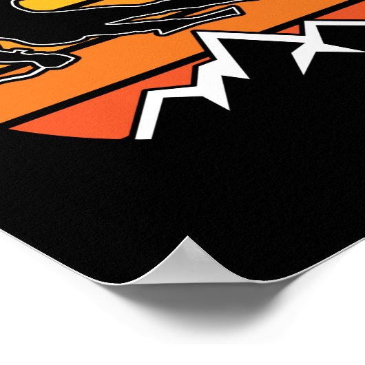 Retro Skiing Poster (Ecke)