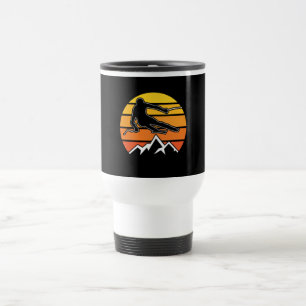 Retro Skiing Reisebecher