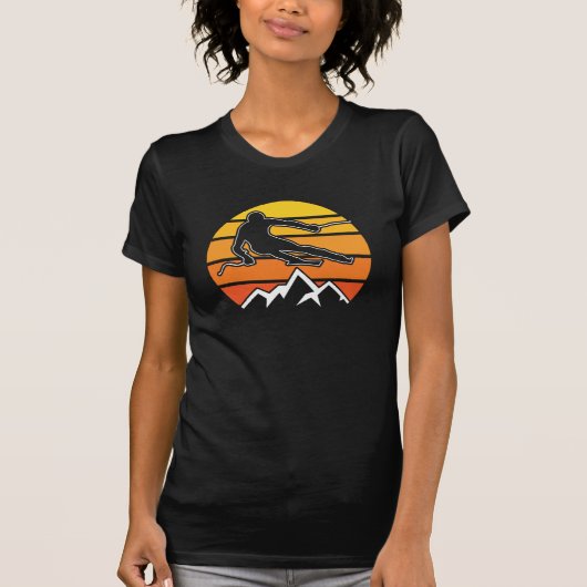 Retro Skiing T-Shirt (Vorderseite)