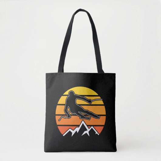 Retro Skiing Tasche (Vorderseite)