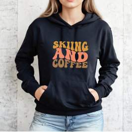 Retro Skiing und Kaffee Sweatshirt