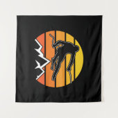 Retro Skiing Wandteppich (Vorderseite (Horizontal))