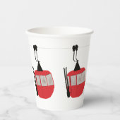 Retro Skilift Skipiste Schneeberg - Illustration Pappbecher (Vorderseite)