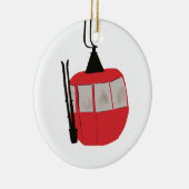 Retro Skilift - Snowboarden Keramik Ornament (Rechts)