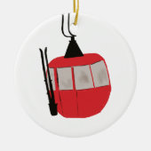 Retro Skilift - Snowboarden Keramik Ornament (Vorne)