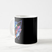 Retro-Skipulver Vintage Skischuhfarben verschleier Kaffeetasse (Vorderseite Links)