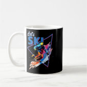 Retro-Skipulver Vintage Skischuhfarben verschleier Kaffeetasse (Links)