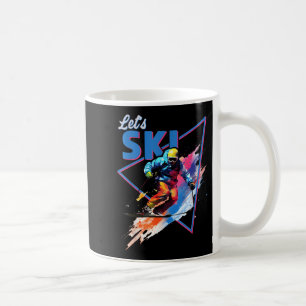 Retro-Skipulver Vintage Skischuhfarben verschleier Kaffeetasse