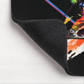Retro-Skipulver Vintage Skischuhfarben verschleier Mousepad (Ecke)