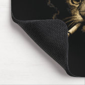 Retro-Skizze Katze raucht Zigarette Lustiges Meme Mousepad (Ecke)