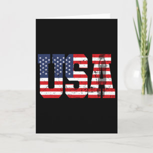 Retro-Skizze Spieler-Silhouette Amerikanische Flag Karte