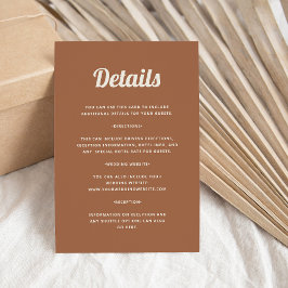 Retro-Skript | Angaben zum Hochzeitgast Begleitkarte