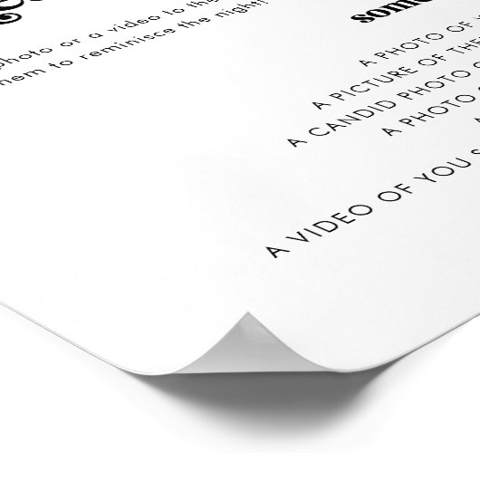 Retro-Skript bricht ihre Handys Hochzeitszeichen a Poster (Ecke)