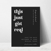 Retro-Skript Dies Got nur echte lustige, kühne Hoc Save The Date