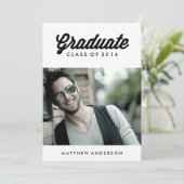 Retro-Skript| Einladung zur Graduierung (Stehend Vorderseite)